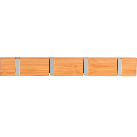 WALL HANGER WOODEN 40x5.5x1.8cm WITH 4 FOLDABLE HOOKS