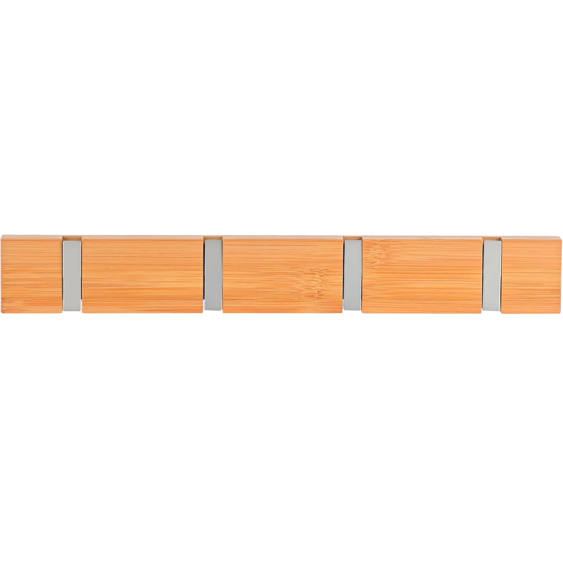 WALL HANGER WOODEN 40x5.5x1.8cm WITH 4 FOLDABLE HOOKS