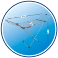 ALUMINIUM 100 Vileda aluminum clothesline 167x56x92cm.