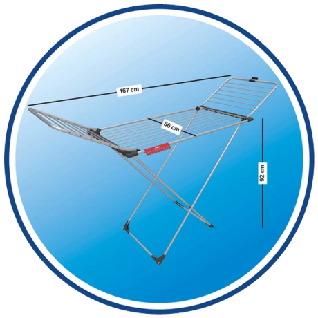 Απλώστρα αλουμινίου ALUMINIUM 100 Vileda απλώματος 20μ. 167x56x92εκ.