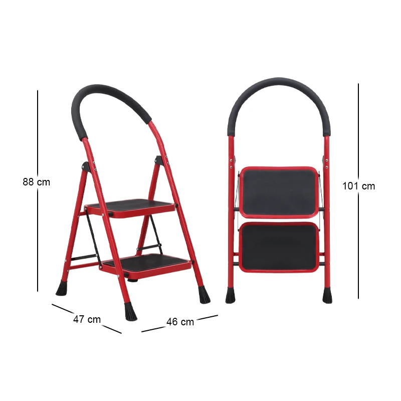 Step stool metal 2 steps 40cm.